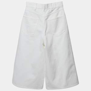 Celine White Denim Capri Pants S Waist 26"