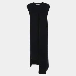Celine Navy Blue Wool Rib Knit Dress S
