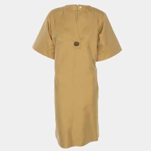 Pre Owned Celine Beige Cotton Dress M