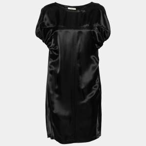 Celine Black Satin Oversized Dress S