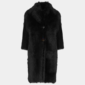 Celine  Women's Leather Fur Coat - Black - M