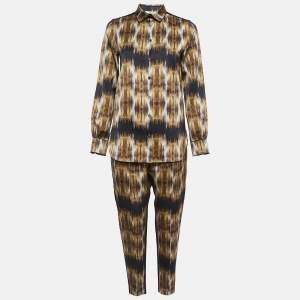 Celine Multicolor Printed Silk Blend Pant Suit S/M