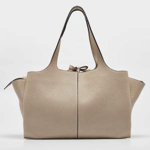 Pre Owned Celine Light Beige Leather Trifold Bag
