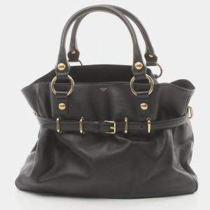 Celine Black Leather Medium Anita Shoulder Bag