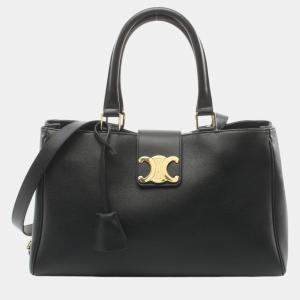 Celine Medium Apolline Leather Black Handbag