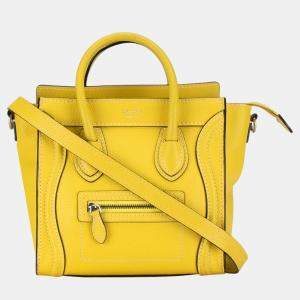 Celine Yellow Nano Luggage Tote