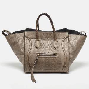 Celine Grey Python Medium Phantom Luggage Tote