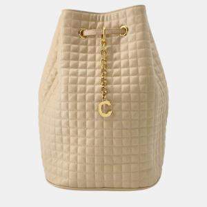 Celine Cbag Charm Backpack Beige Leather Size Small