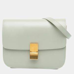 Celine Green Medium Calfskin Classic Box