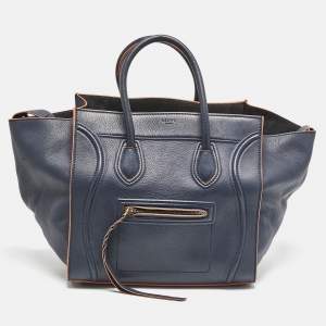 Celine Midnight Blue Leather Medium Phantom Luggage Tote