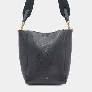 Celine Sangle Bucket Black189303 Leather Size Small