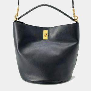 Celine Bucket 16 Seize Black Leather  Shoulder Bag