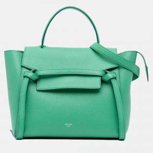 Celine Green Micro Grained Calfskin Belt Bag