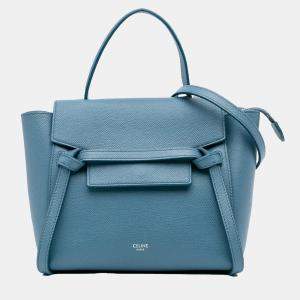 Celine Blue Nano Grained Calfskin Belt Bag