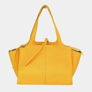 Celine Trifold Small Leather Tote Bag Yellow