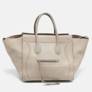 Celine Beige Leather Medium Phantom Luggage Tote