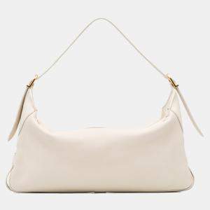 Celine White Medium Calfskin Romy Shoulder Bag