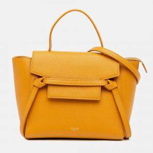 Celine Yellow Nano Grained Calfskin Belt Bag