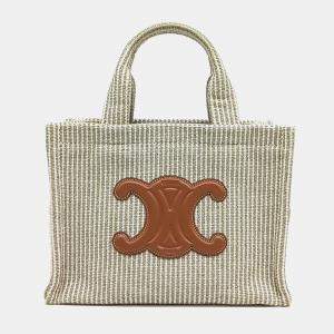 Celine Beige Fabric Cabas Tights Small bag