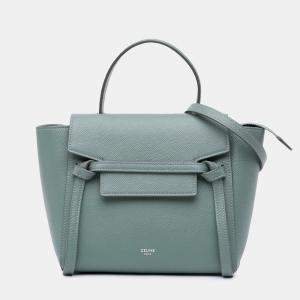 Celine Blue Nano Grained Calfskin Belt Bag