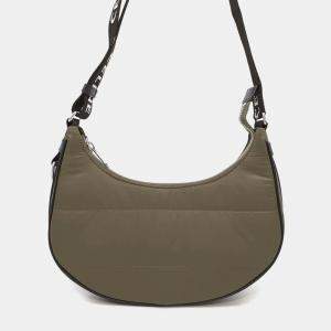 Celine Khaki Nylon Quilted Leather Ava Medium Shoulder Bag 