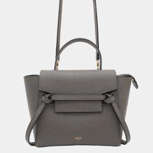 Celine Gray Calf Leather Nano Belt Bag