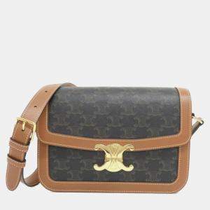 Celine Leather Classic Triomphe Shoulder Bag