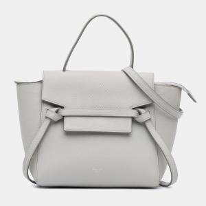 Celine Grey Grained Calfskin Nano Belt Bag