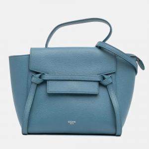 Celine Blue Nano Grained Calfskin Belt Bag