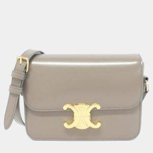 Celine Leather Teen Triomphe Shoulder Bag