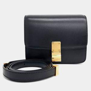 Celine Black Leather Mini Classic Box