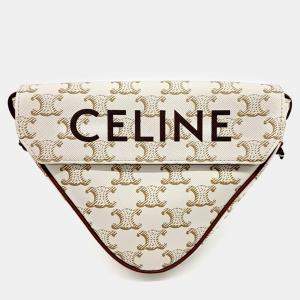 Celine Cream PVC Triumph Triangle Bag