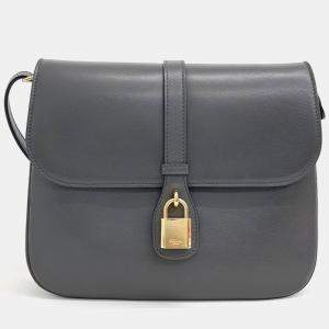 Celine Grey Leather Tabu Medium Bag