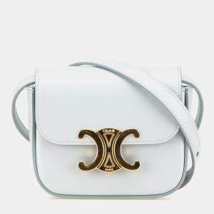 Celine Blue Mini Calfskin Claude Crossbody