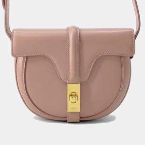 Celine Busas 16 Shoulder Bag Pink Leather Size Small