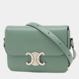 Celine Leather Teen Triomphe Shoulder Bag