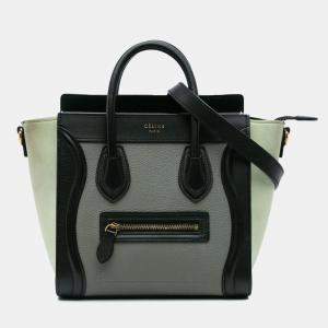 Celine Nano Tricolor Leather Luggage Tote