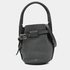 Celine Grey Nano Leather Big Bucket Bag