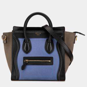 Celine Multicolor Nano Leather Luggage Tote