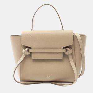 Celine Beige Nano Grained Calfskin Belt Bag