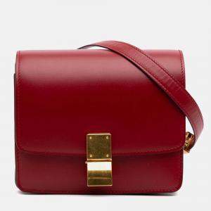 Celine Red Small Calfskin Classic Box