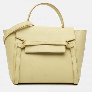 Celine Yellow Micro Grained Calfskin Belt Bag