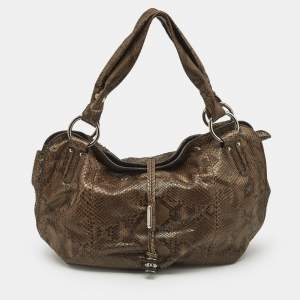 Celine Olive Green Python Bittersweet Hobo