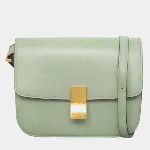 Celine Green Leather Box Bag
