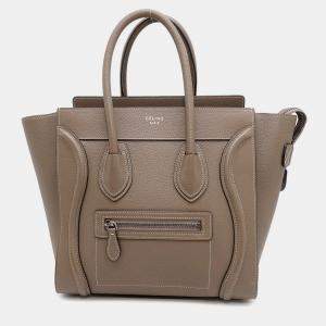 Celine Luggage Micro Shopper Suri Leather
