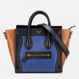 Celine Multicolor Nano Leather Luggage Tote