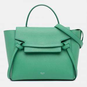 Celine Green Mini Grained Calfskin Belt Bag