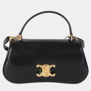Celine Black Smooth Calfskin Teen Lola Top Handle Bag