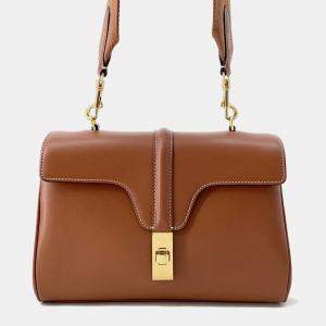 Celine Teen Soft 16 (Season) Shoulder Tan Calf Leather