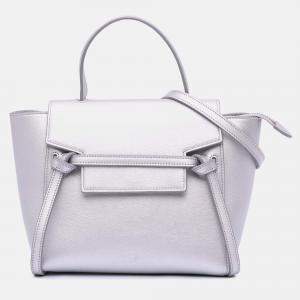 Celine Grey Nano Laminated Calfskin Belt Bag